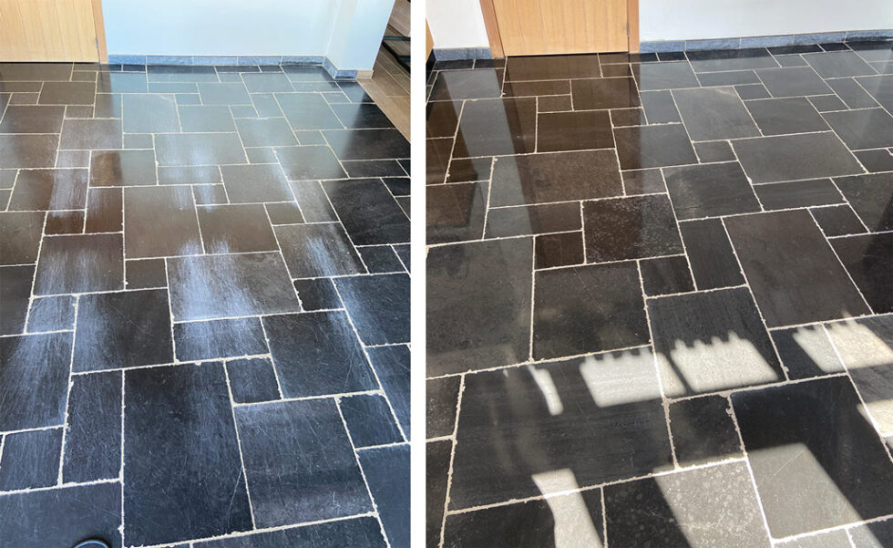 blauwe hardsteen schuren